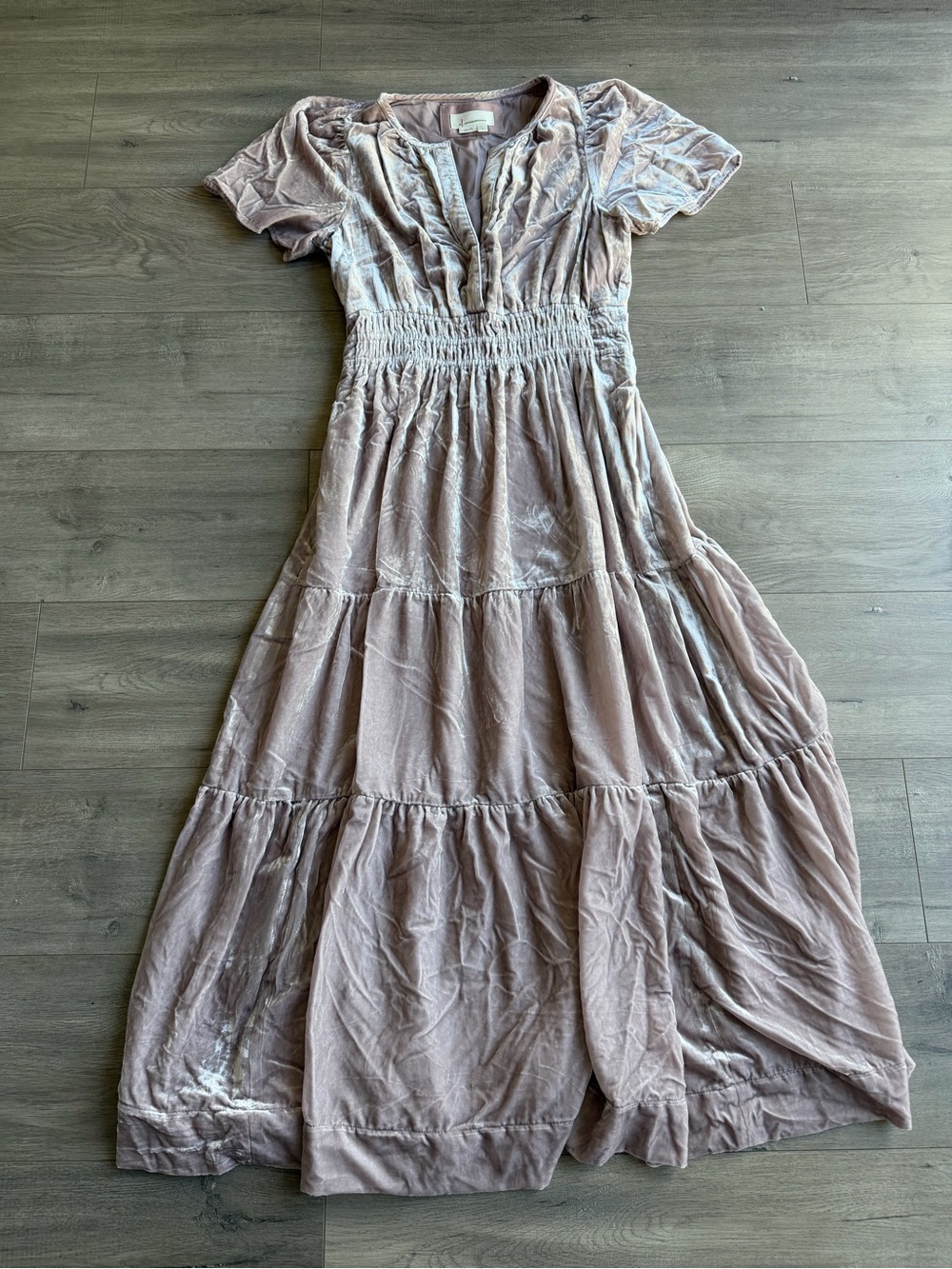 Anthropologie Somerset Dress - The Velvet Edition - soft lavender - size medium